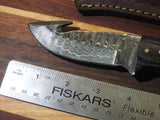 Hand Forged Damascus Deep Gut Hook Knife. D87