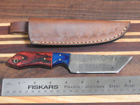 Hand Forged Damascus Skinner Tanto Knife. D157